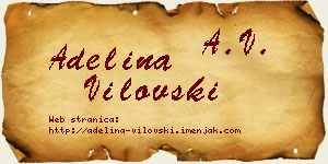 Adelina Vilovski vizit kartica